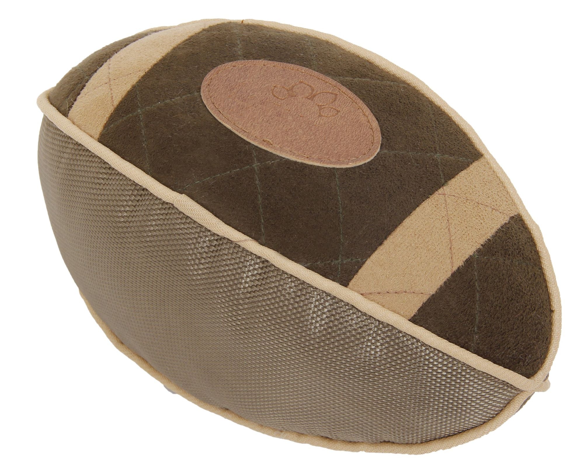 Nylon and Mesh Plush Squeaky Football Dog Toy