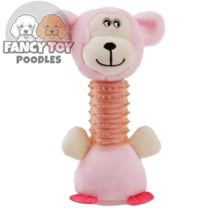 Plush and Rubber Squeaking Dog Toy